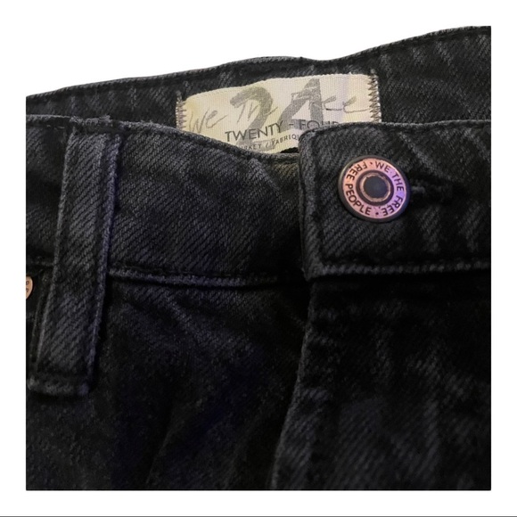 Free people We The Free Cuffed Slim Boyfriend Jean in Faded Black - Picture 8 of 14